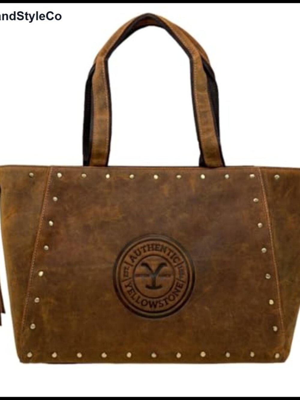 Myra Bag Leather Tote Bag for Women Western Studded Carryall Purse